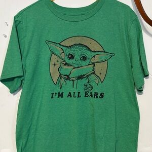 Star Wars Green Short Sleeve Tee with Character Print